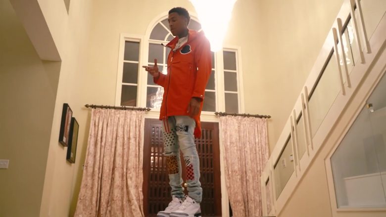 Moncler Orange Jacket Worn by NBA YoungBoy in Dirty lyanna (6)