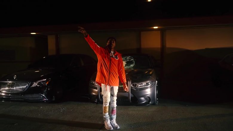Moncler Orange Jacket Worn by NBA YoungBoy in Dirty lyanna (7)