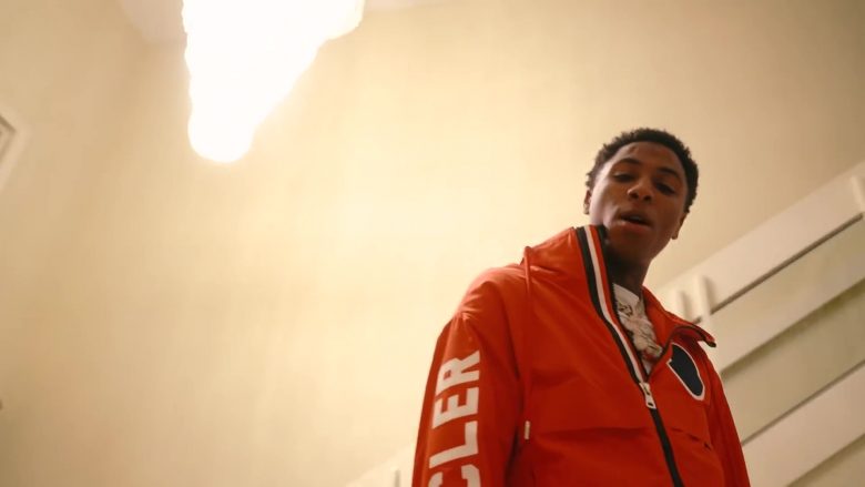 Moncler Orange Jacket Worn by NBA YoungBoy in Dirty lyanna (8)