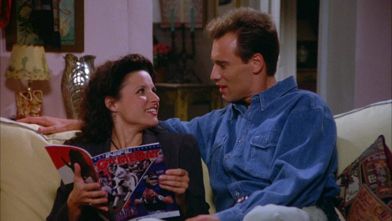 NFL Gameday Magazine Held by Julia Louis-Dreyfus as Elaine Benes in Seinfeld Season 5 Episode 9 (4)