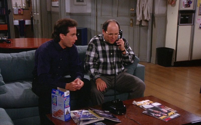 Nabisco Mister Salty Pretzels Enjoyed by Jerry Seinfeld & Jason Alexander as George Costanza in Seinfeld Season 6 Episode 6