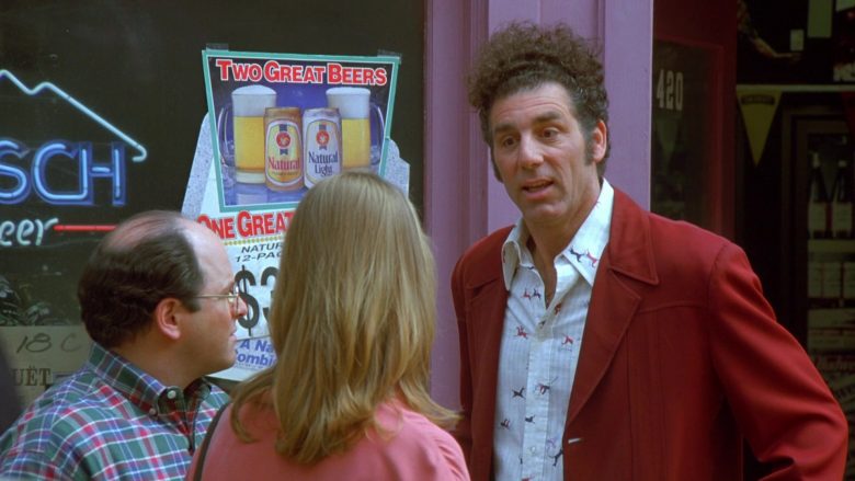 Natural Beer and Natural Light Poster in Seinfeld Season 7 Episode 24 The Invitations
