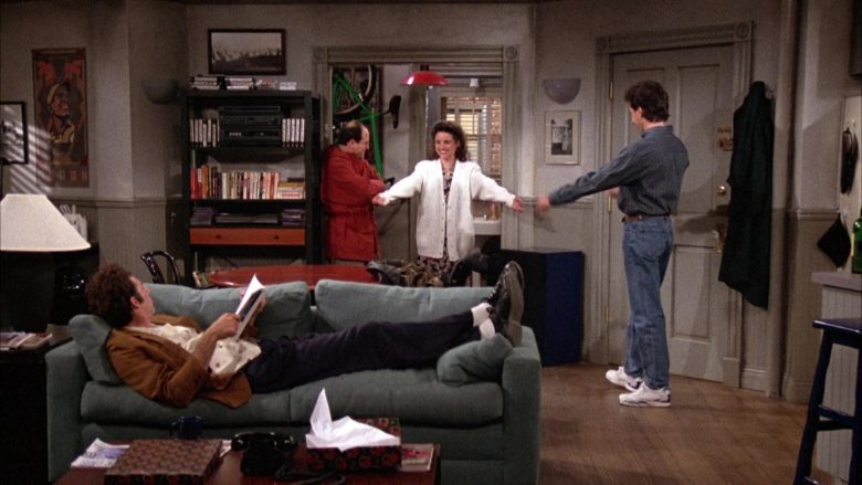 Nautica Chunky Knit Cardigan Sweater Worn by Julia Louis-Dreyfus as Elaine Benes in Seinfeld Season 3 Episode 12 (6)