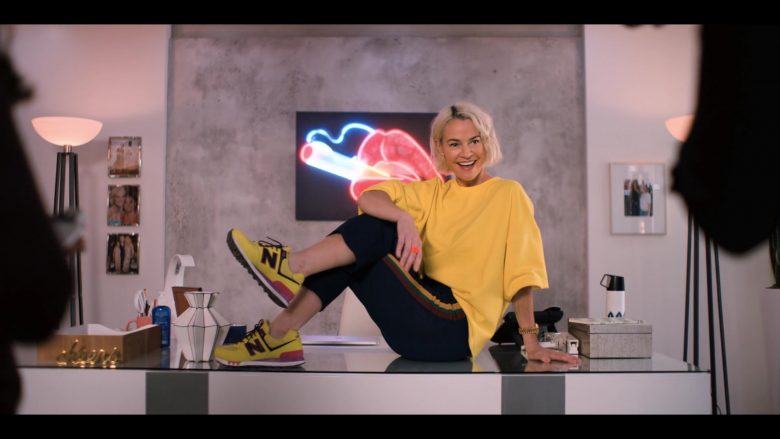 New Balance Yellow Sneakers Worn by Leisha Hailey as Alice Pieszecki in The L Word Generation Q Season 1 Episode 4 LA Times