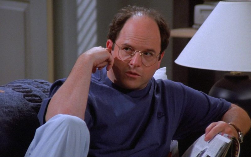 Nike Blue T-Shirt Worn by Jason Alexander as George Costanza in Seinfeld Season 7 Episode 7