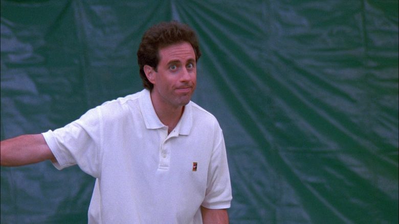 Nike White Shirt For Men Worn by Jerry in Seinfeld Season 8 Episode 13 The Comeback (1)