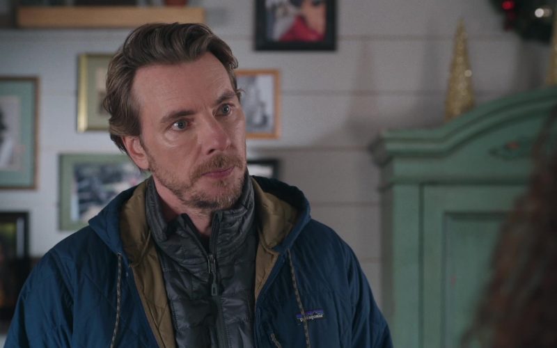 Patagonia Blue Jacket For Men Worn by Dax Shepard as Mike Levine-Young in Bless This Mess Season 2 Episode 9 (2)