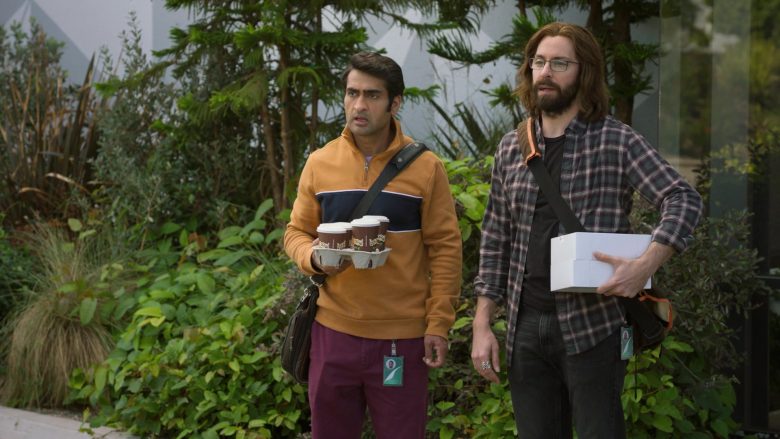 Philz Coffee Cups Held by Kumail Nanjiani as Dinesh in Silicon Valley Season 6 Episode 6 (1)