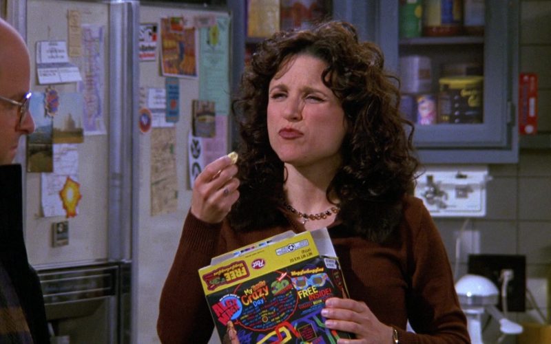Post Breakfast Cereal Enjoyed by Julia Louis-Dreyfus as Elaine Benes in Seinfeld Season 9 Episode 15 The Wizard