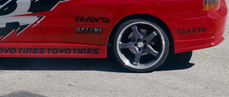 RAYS Wheels, Optima Batteries, Takata, Toyo Tires in The Fast and the Furious Tokyo Drift