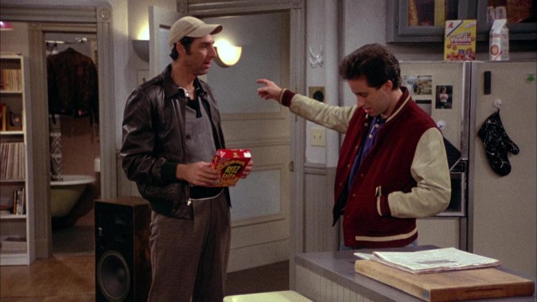 Ritz Bits Held by Michael Richards as Cosmo Kramer in Seinfeld Season 2 Episode 3 (4)