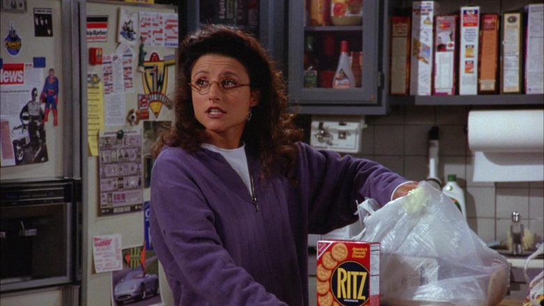 Ritz Crackers Held by Julia Louis-Dreyfus as Elaine Benes in Seinfeld Season 6 Episode 4 The Chinese Woman (2)