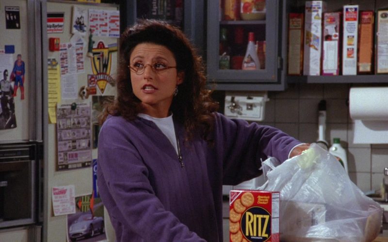 Ritz Crackers Held by Julia Louis-Dreyfus as Elaine Benes in Seinfeld Season 6 Episode 4 The Chinese Woman (2)
