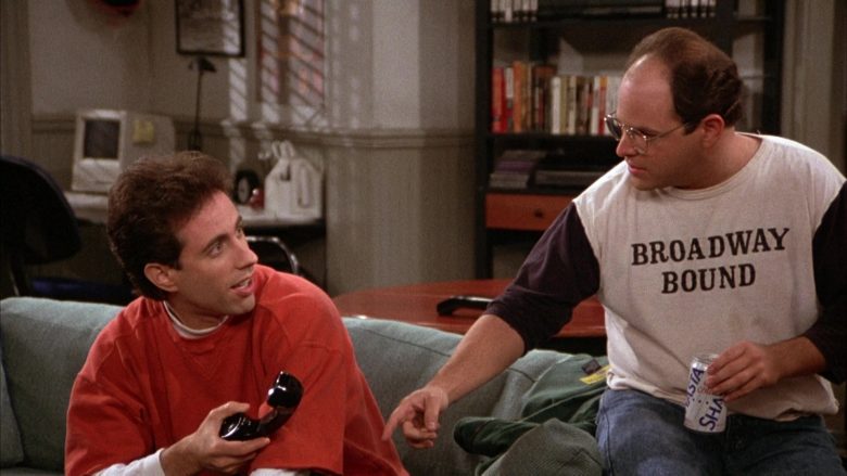 Shasta Diet Cola Can Held by Jason Alexander as George Costanza in Seinfeld Season 3 Episode 11 (3)