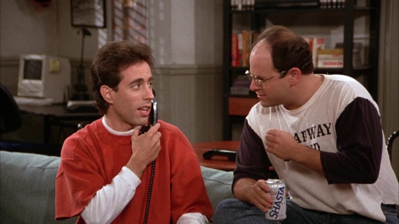 Shasta Diet Cola Can Held by Jason Alexander as George Costanza in Seinfeld Season 3 Episode 11 (4)
