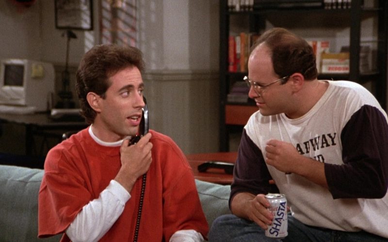 Shasta Diet Cola Can Held by Jason Alexander as George Costanza in Seinfeld Season 3 Episode 11 (4)