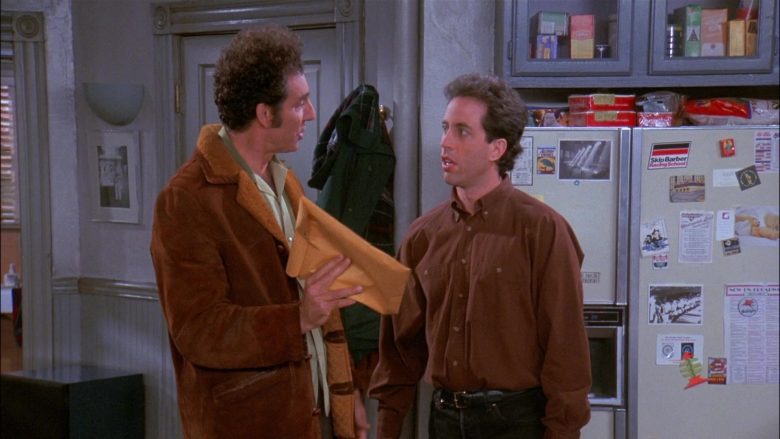 Skip Barber Racing School Sticker in Seinfeld Season 8 Episode 7 The Checks