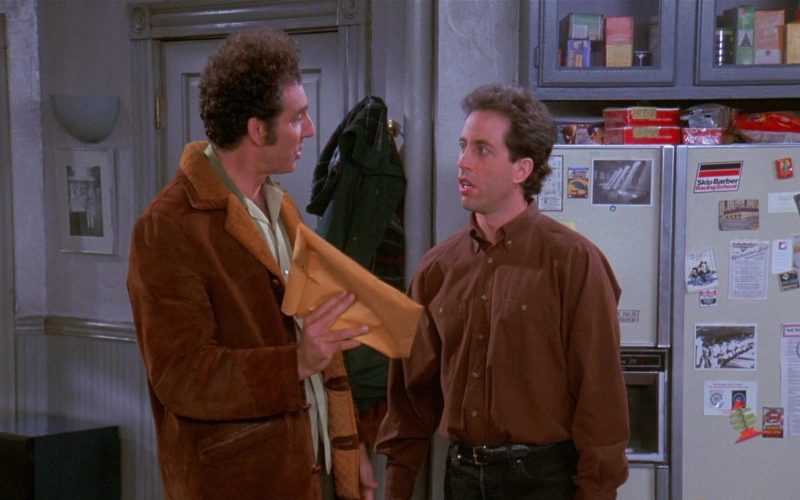 Skip Barber Racing School Sticker in Seinfeld Season 8 Episode 7 The Checks