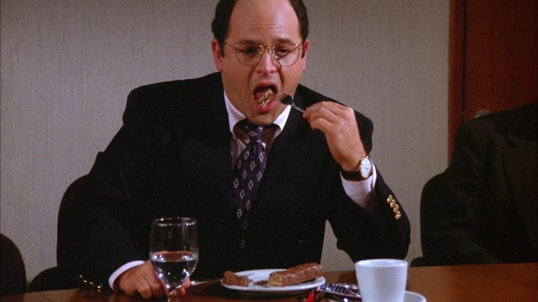 Snickers Chocolate Bar Enjoyed by Jason Alexander as George Costanza in Seinfeld Season 6 Episode 3 (6)
