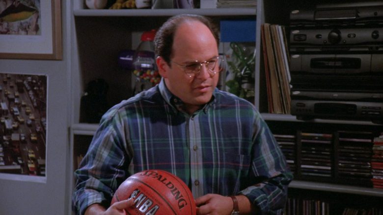 Spalding x NBA Basketball Held by Jason Alexander as George Costanza in Seinfeld Season 7 Episode 8 (1)