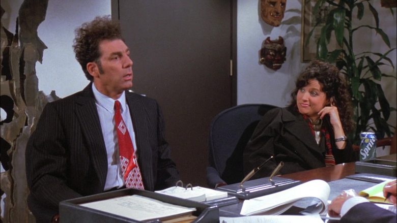 Sprite Soda Enjoyed by Julia Louis-Dreyfus as Elaine Benes in Seinfeld Season 8 Episode 13 The Comeback (3)