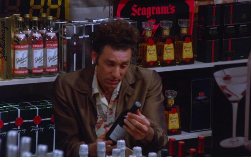 Stolichnaya, Seagram’s, Cuervo in Seinfeld Season 5 Episode 13 The Dinner Party (1)