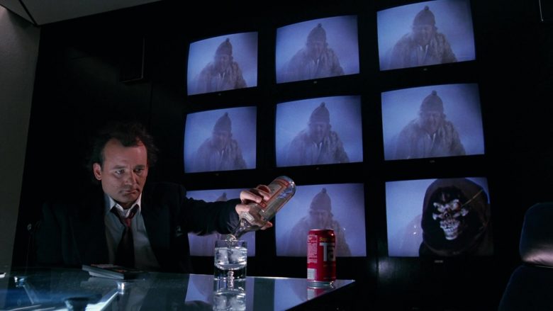 Stolichnaya Vodka and Tab Soda Enjoyed by Bill Murray in Scrooged Movie (7)