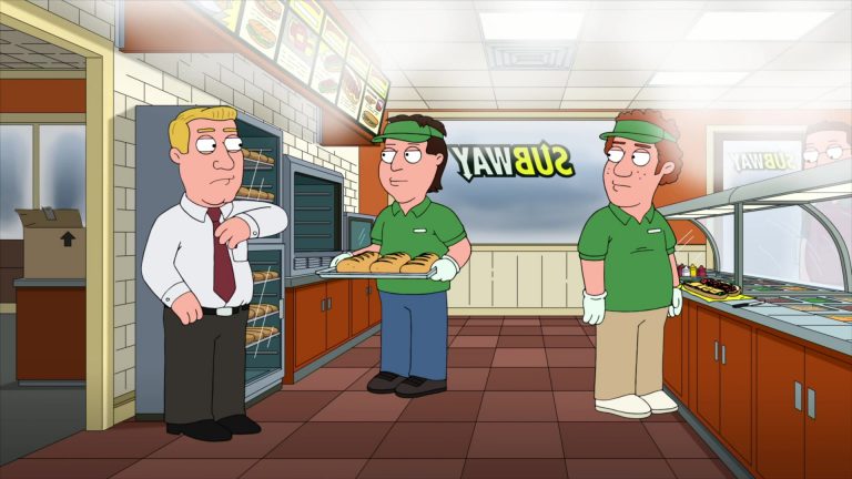 Subway Restaurant In Family Guy Season 18 Episode 9 