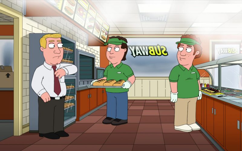 Subway Restaurant in Family Guy Season 18 Episode 9 Christmas Is Coming (1)