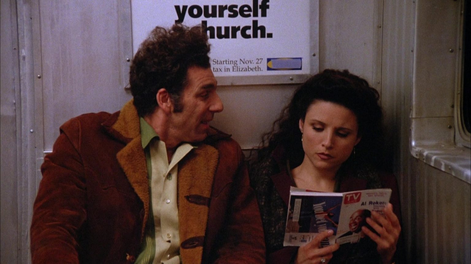 TV Guide Magazine Held By Julia LouisDreyfus As Elaine Benes In