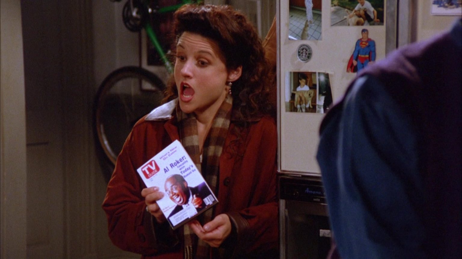TV Guide Magazine Held By Julia LouisDreyfus As Elaine Benes In