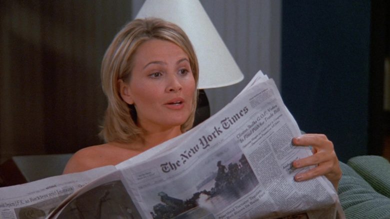 The New York Times Newspaper in Seinfeld Season 9 Episode 9 The Apology