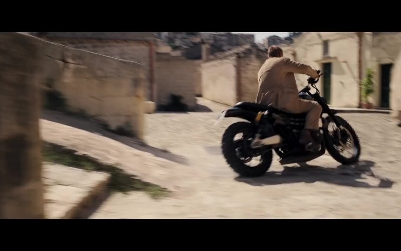 Triumph Bonneville Scrambler 1200 Motorcycle Used by Daniel Craig as James Bond in No Time to Die