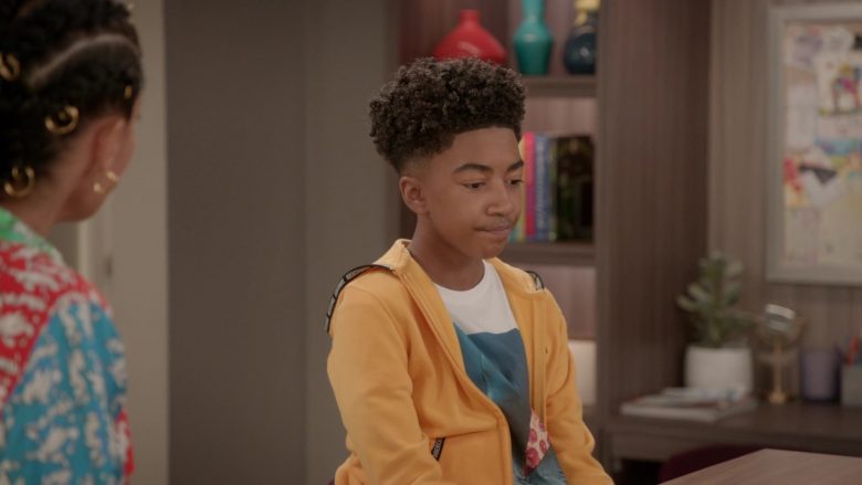 Abercrombie & Fitch Yellow Worn by Miles Brown as Jack Johnson in Black-ish Season 6 Episode 12 Boss Daddy (1)