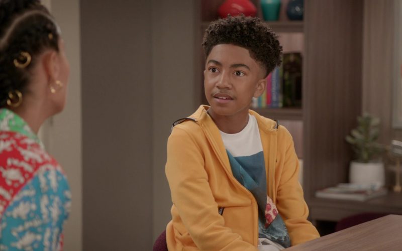 Abercrombie & Fitch Yellow Worn by Miles Brown as Jack Johnson in Black-ish Season 6 Episode 12 "Boss Daddy" (2020)
