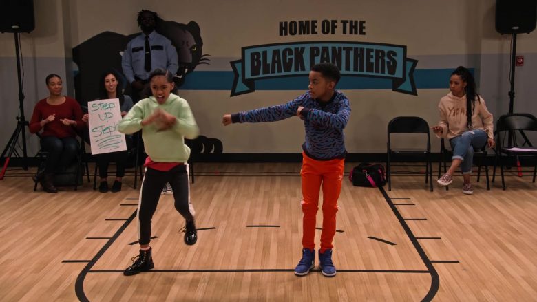 Adidas Orange Pants Worn by Isaiah Russell-Bailey as Shaka McKellan in Family Reunion Season 1 Episode 12 Remember the Dance Battle (1)