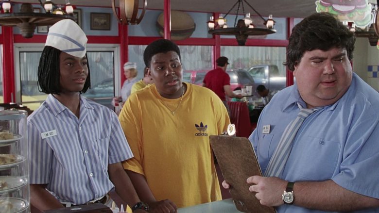 Adidas T-Shirt in Yellow Worn by Kenan Thompson as Dexter Reed in Good Burger (3)
