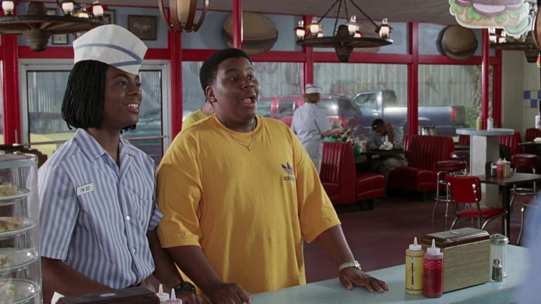 Adidas T-Shirt in Yellow Worn by Kenan Thompson as Dexter Reed in Good Burger (4)
