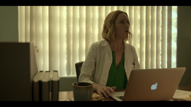 Apple MacBook Laptop Used by Erinn Hayes as Dr. Lola Spratt in Medical Police Season 1 Episode 1 Wheels Up