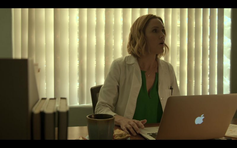 Apple MacBook Laptop Used by Erinn Hayes as Dr. Lola Spratt in Medical Police Season 1 Episode 1 Wheels Up