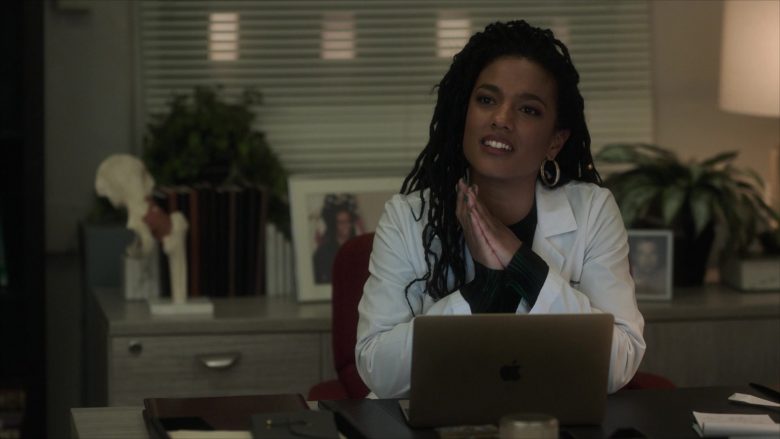Apple MacBook Laptop Used by Freema Agyeman as Dr. Helen Sharpe in New Amsterdam Season 2 Episode 11 Hiding Behind My Smile (1)