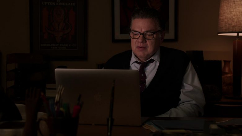 Apple MacBook Laptop Used by Oliver Platt as Dr. Daniel Charles in Chicago Med Season 5 Episode 11 The Ground Shifts Beneath Us (2020)