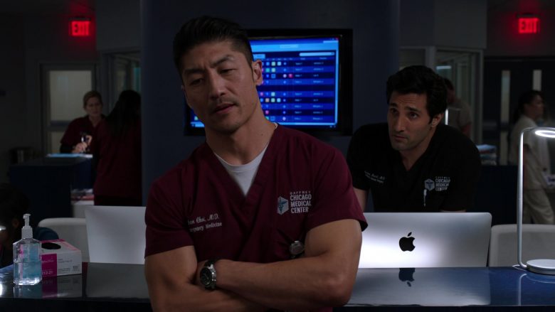 Apple iMac Computer Used by Dominic Rains as Dr. Crockett Marcel in Chicago Med Season 5 Episode 11 The Ground Shifts Beneath Us (1)