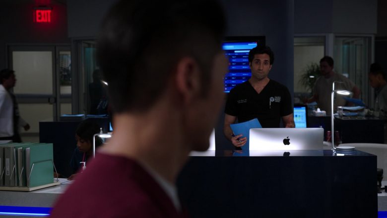 Apple iMac Computer Used by Dominic Rains as Dr. Crockett Marcel in Chicago Med Season 5 Episode 11 The Ground Shifts Beneath Us (2)