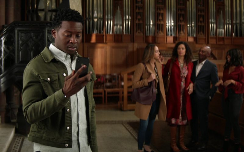 Apple iPhone Smartphone Held by Brandon Micheal Hall as Miles Finer in God Friended Me Season 2 Episode 12 BFF