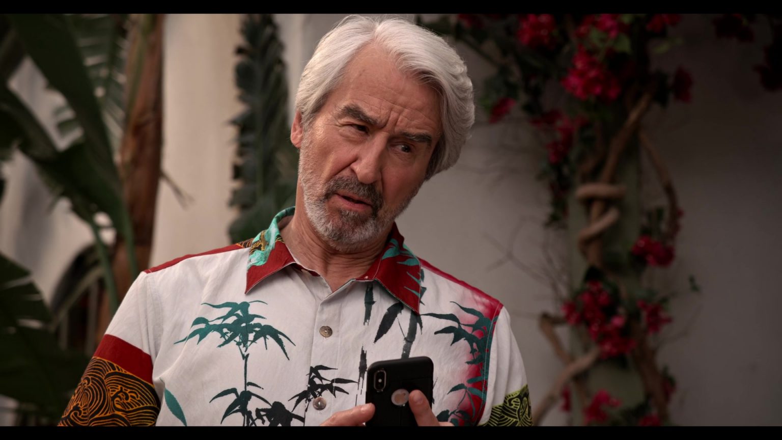 Apple IPhone Smartphone Held By Sam Waterston As Sol In Grace And ...