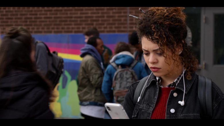 Apple iPhone Smartphone Used by Aurora Burghart as Viv Allen in October Faction Season 1 Episode 3 The Horror Out of Time (2020)