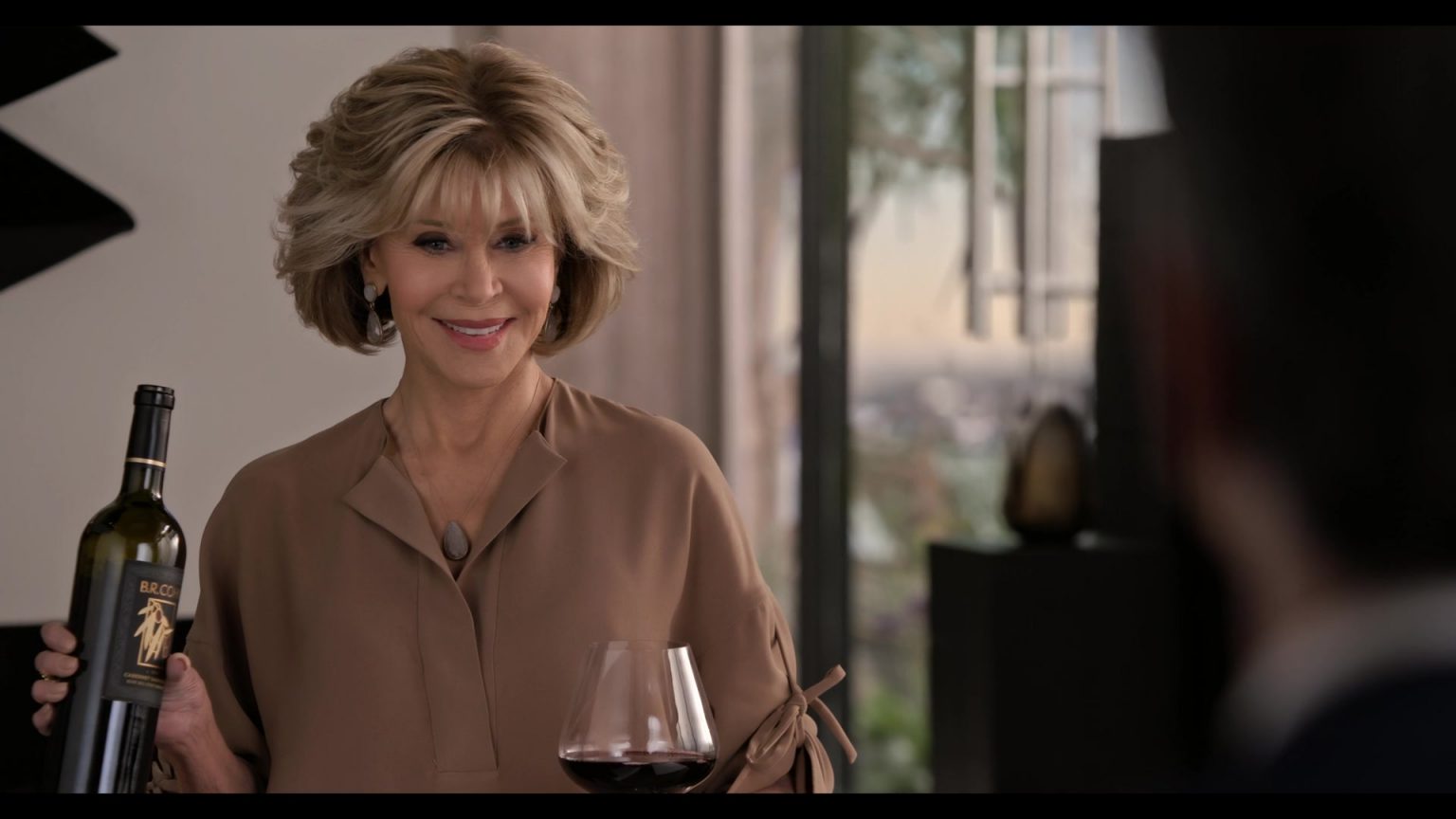 BR Cohn Wine Bottle Held By Jane Fonda In Grace And Frankie Season 6