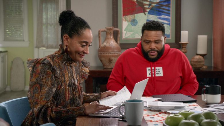 Burberry London England Hoodie in Red Worn by Anthony Anderson as Dre in Black-ish Season 6 Episode 14 (1)