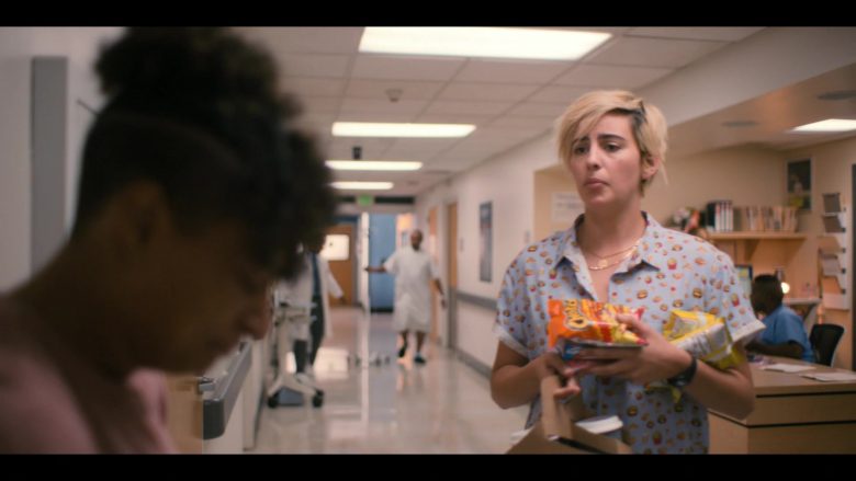 Cheetos Snack Held by Jacqueline Toboni as Sarah Finley in The L Word Generation Q Season 1 Episode 7 Lose It All (2020)